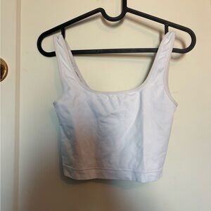 Garage White Cropped Tank
